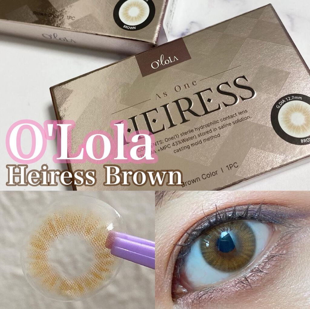 エアリス(Heiress)/OLOLA/カラーコンタクトレンズを使ったクチコミ（1枚目）