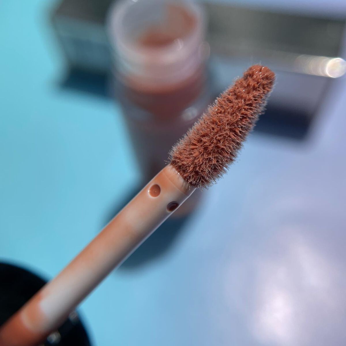 デューイベアブラッシュ EX02 Hint of Red（限定）/LUNASOL/リキッドチークを使ったクチコミ（2枚目）