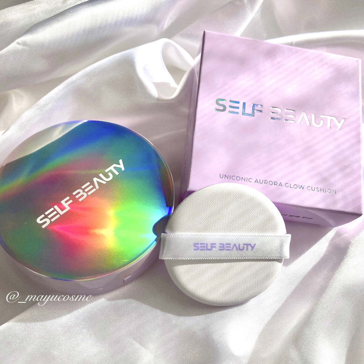 ユニコーン オーロラ光彩クッション/SELF BEAUTY/クッションファンデーションを使ったクチコミ（2枚目）