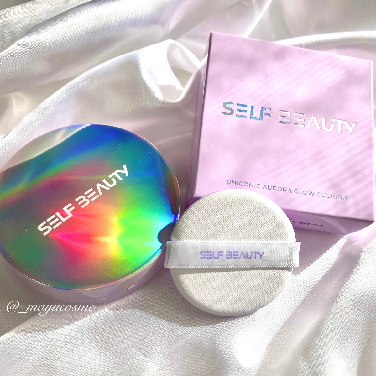 ユニコーン オーロラ光彩クッション/SELF BEAUTY/クッションファンデーションを使ったクチコミ(2枚目)