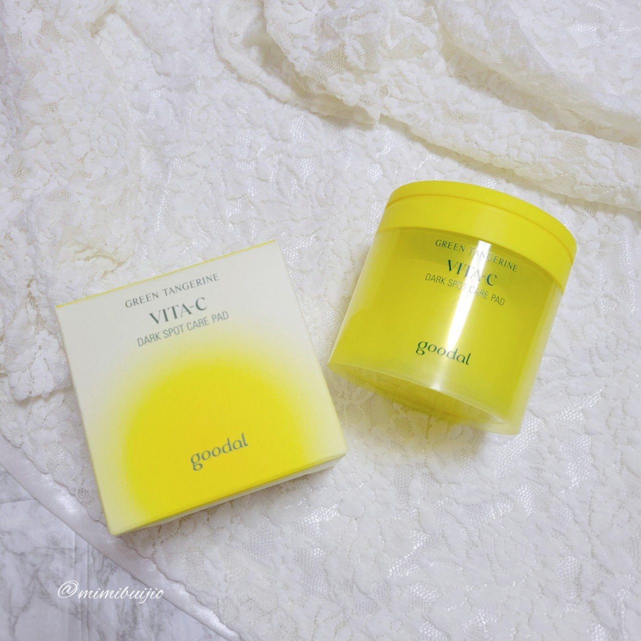 グリーンタンジェリン ビタCダークスポットケアパッド/goodal/トナーパッドを使ったクチコミ（2枚目）