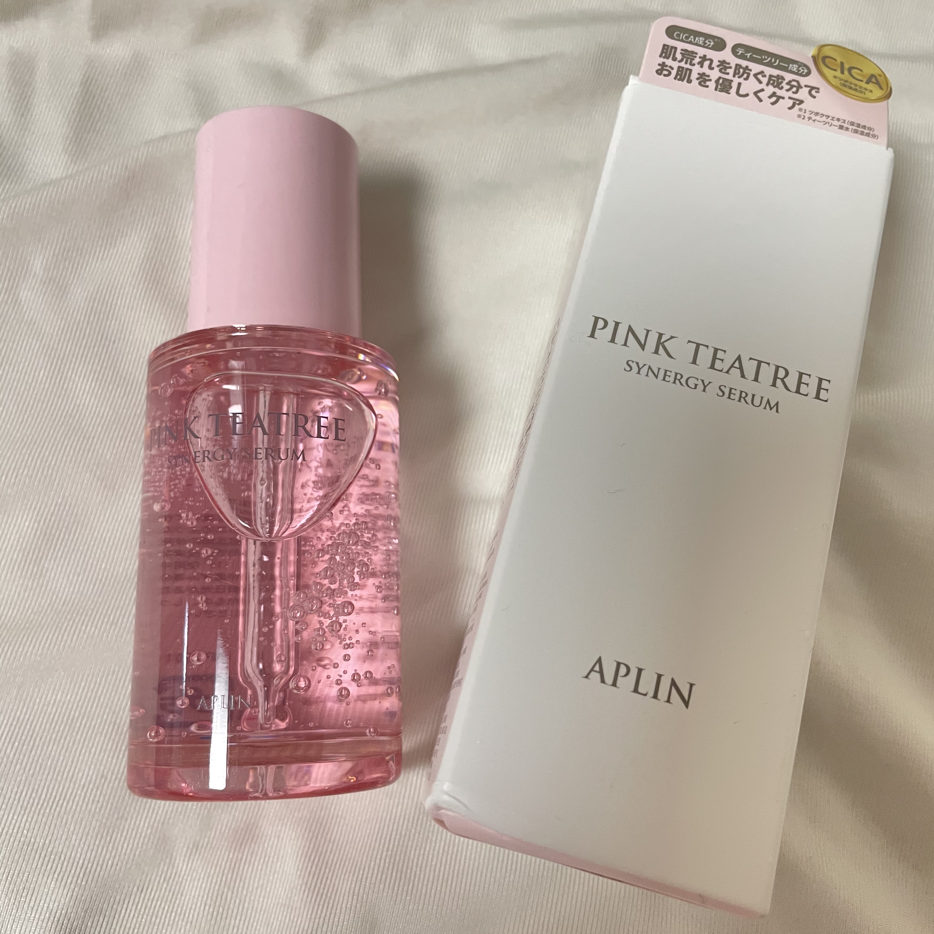 ピンクティーツリーシナジーセラム/APLIN/美容液を使ったクチコミ（2枚目）