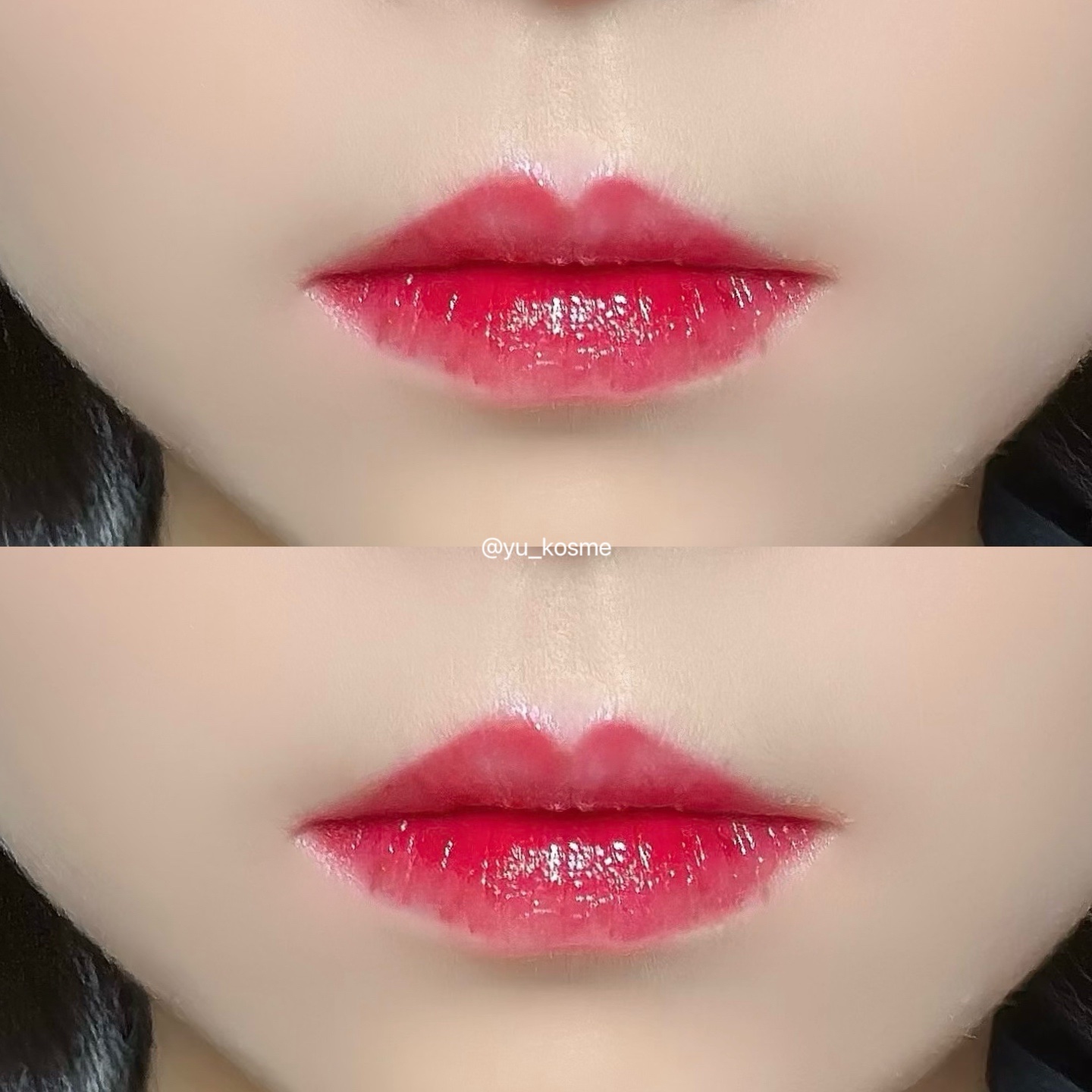 ジューシーラスティングティント 12 チェリーボム(CHERRY BONB)/rom&nd/リップティントを使ったクチコミ（3枚目）