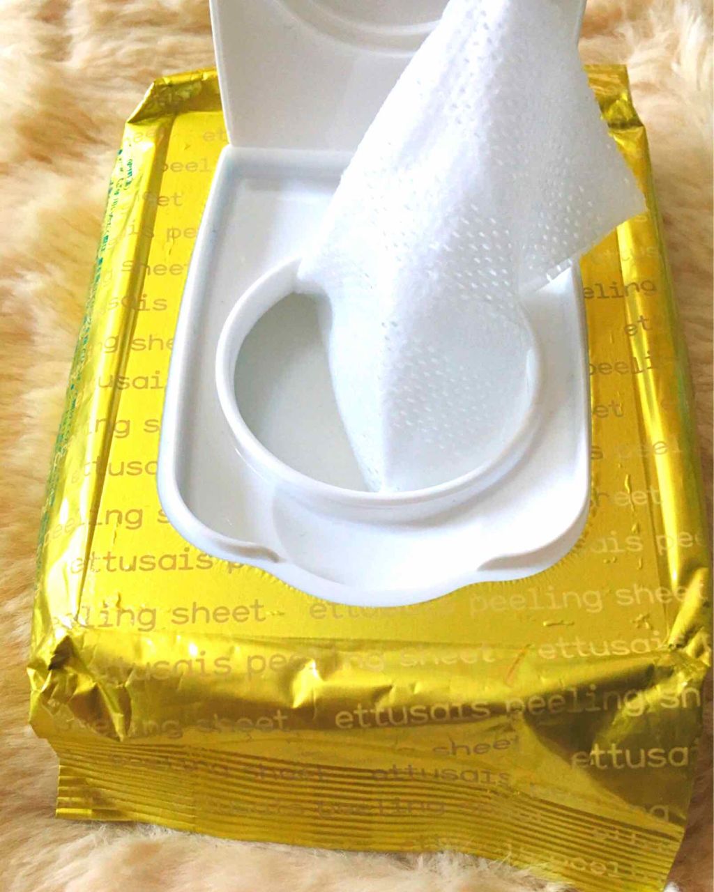 ふきとりピーリングシートN/ettusais/ピーリングを使ったクチコミ（2枚目）