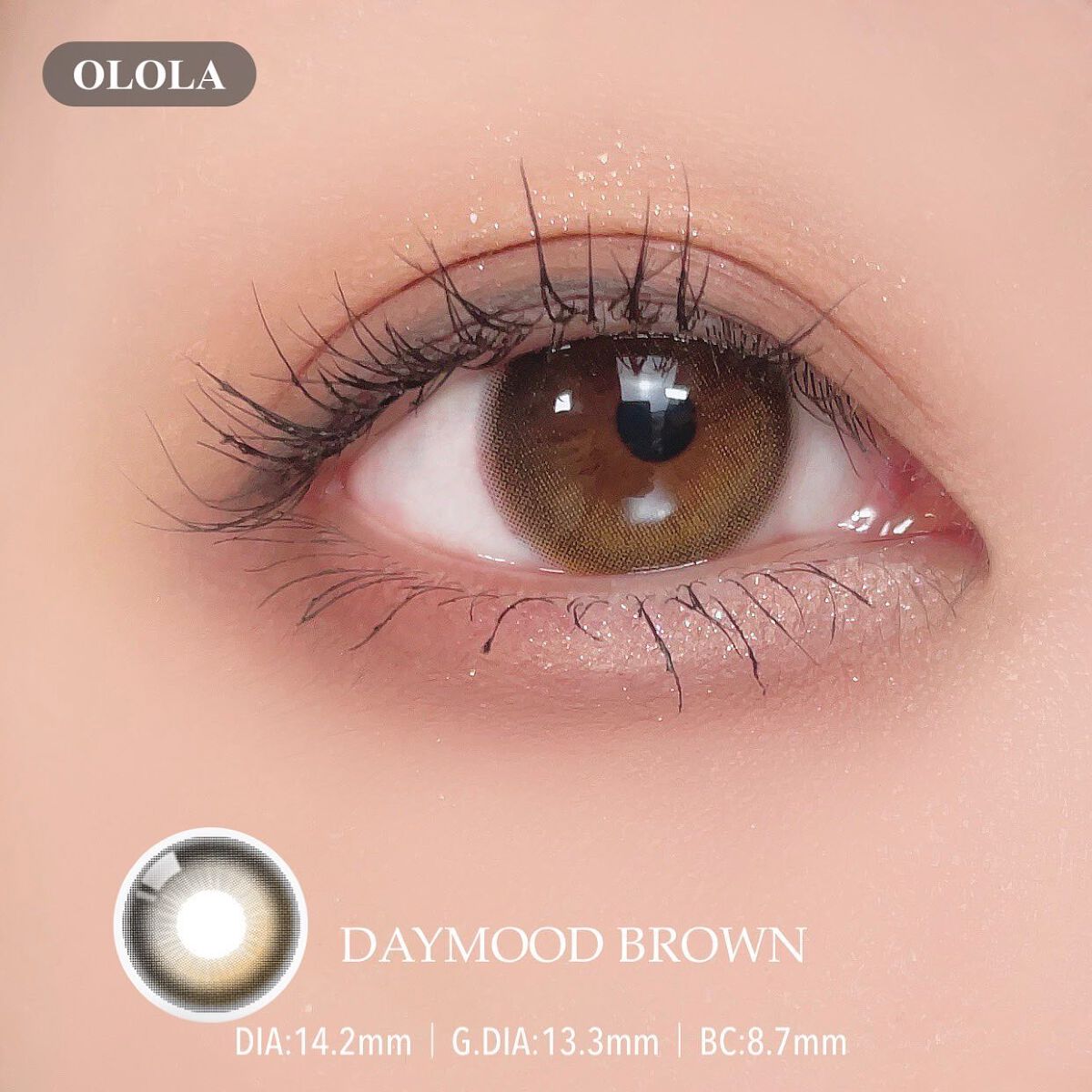 デームードブラウンマンスリー (DAYMOOD BROWN monthly)/OLOLA/1ヶ月(1MONTH)カラコンを使ったクチコミ(4枚目)