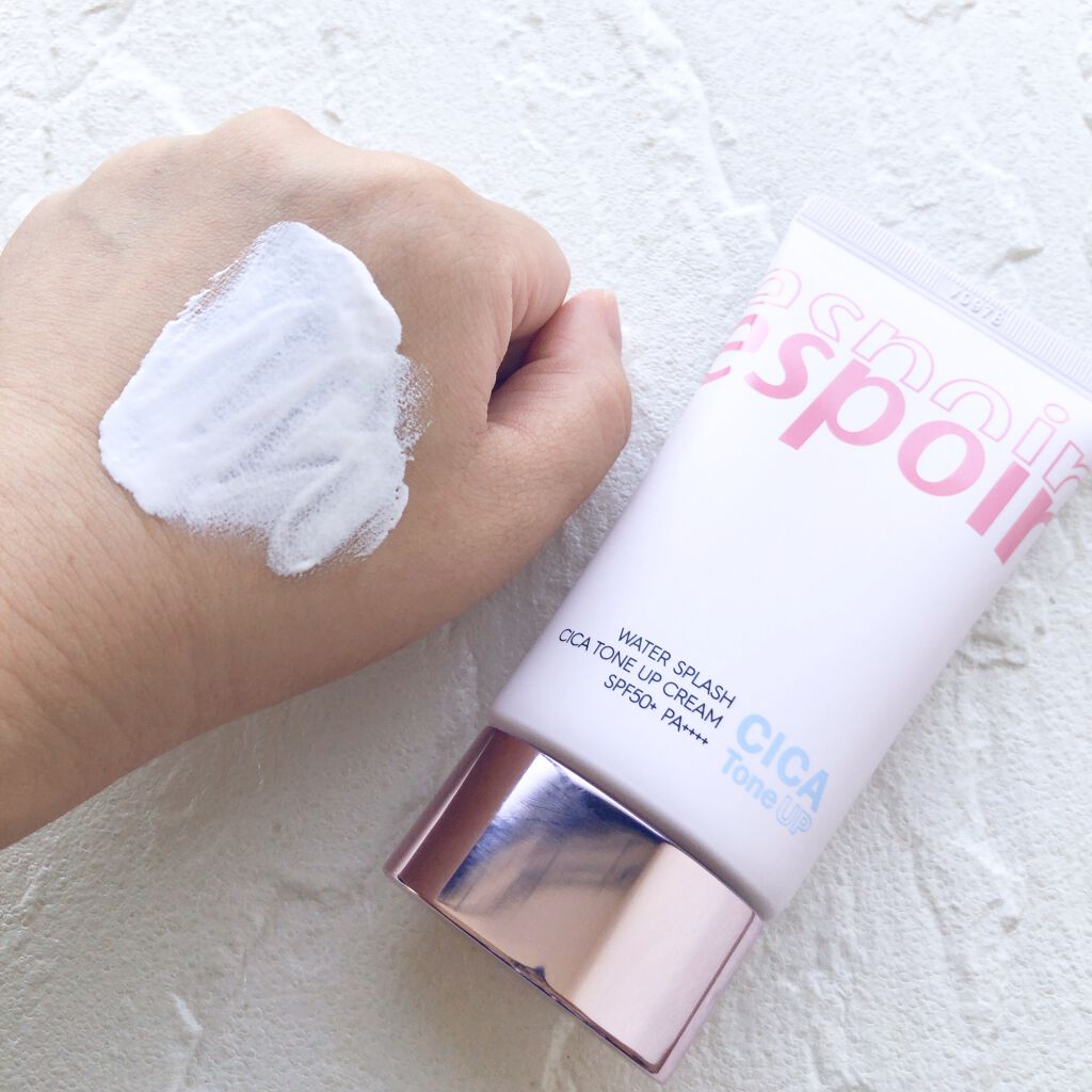 ウォータースプラッシュシカトーンアップクリーム/espoir/化粧下地を使ったクチコミ（3枚目）