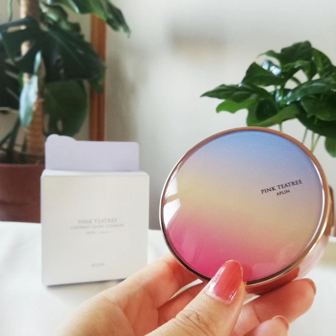 ピンクティーツリーカバーアップグロウクッション/APLIN/クッションファンデーションを使ったクチコミ(5枚目)