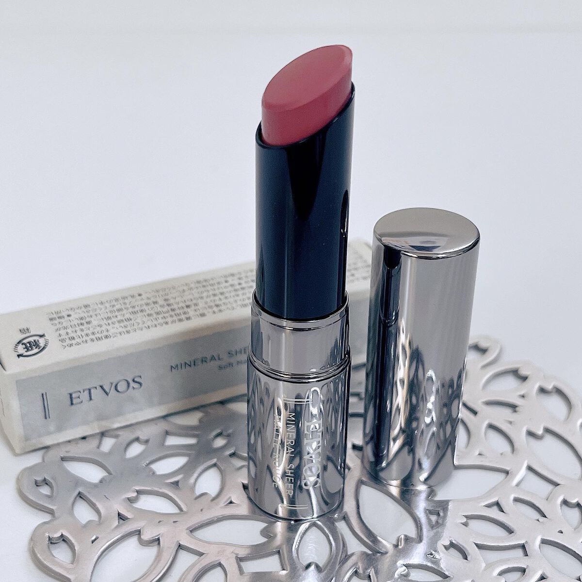 ミネラルシアーマットルージュ プラムピンク/エトヴォス/口紅を使ったクチコミ（1枚目）