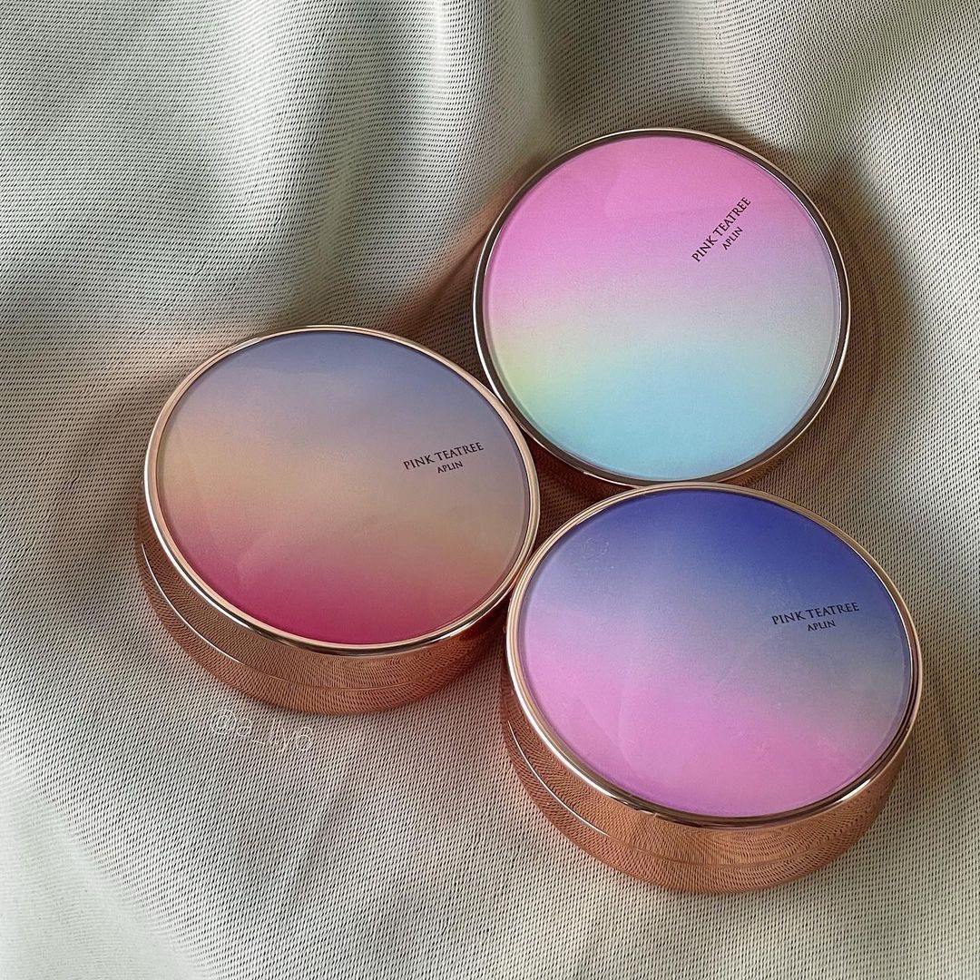 ピンクティーツリーカバープライマークッション 23号 サンドベージュ/APLIN/クッションファンデーションを使ったクチコミ（2枚目）