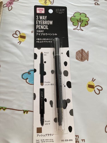 UR GLAM　3WAY EYEBROW PENCIL（3WAYアイブロウペンシル）/U R GLAM/アイブロウペンシルを使ったクチコミ（1枚目）