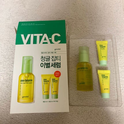 グリーンタンジェリン ビタC ダークスポットケアセラム/goodal/美容液を使ったクチコミ(2枚目)