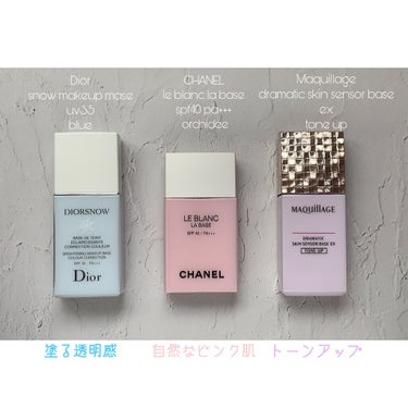 ＼✩.*˚最近のお気に入りカラー下地3選✩.*˚／




➵ Dior 
snow makeup base uv35 blue

一時期どこの店舗でも買えなかった大人気色。
まさに塗る透明感。個人