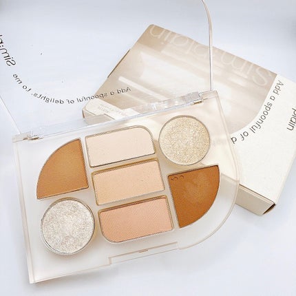 シンプレイン アイパレット 01 オフベージュ/Sim;plain/アイシャドウパレットを使ったクチコミ(2枚目)