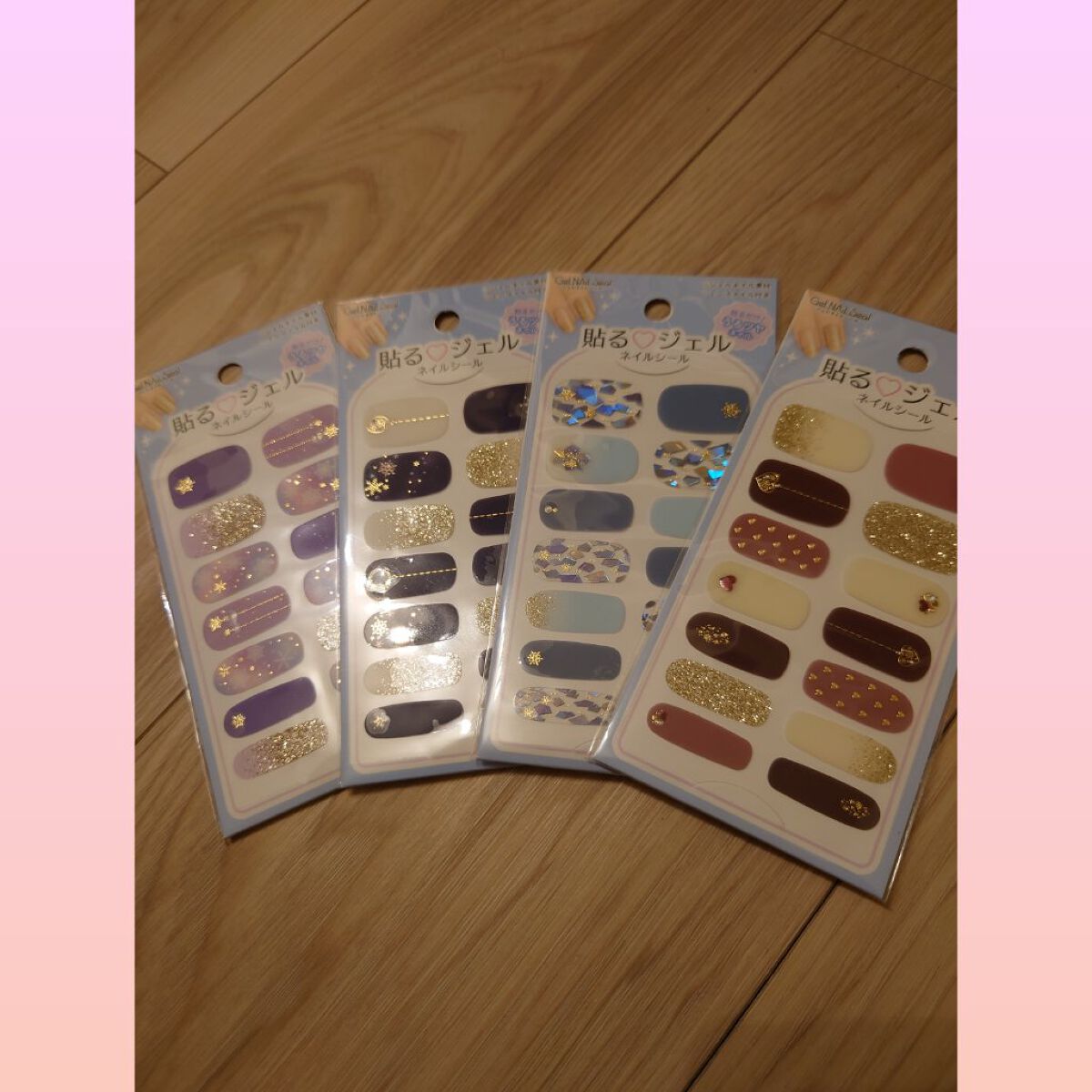 貼るジェルネイル/セリア/ネイルシールを使ったクチコミ（3枚目）