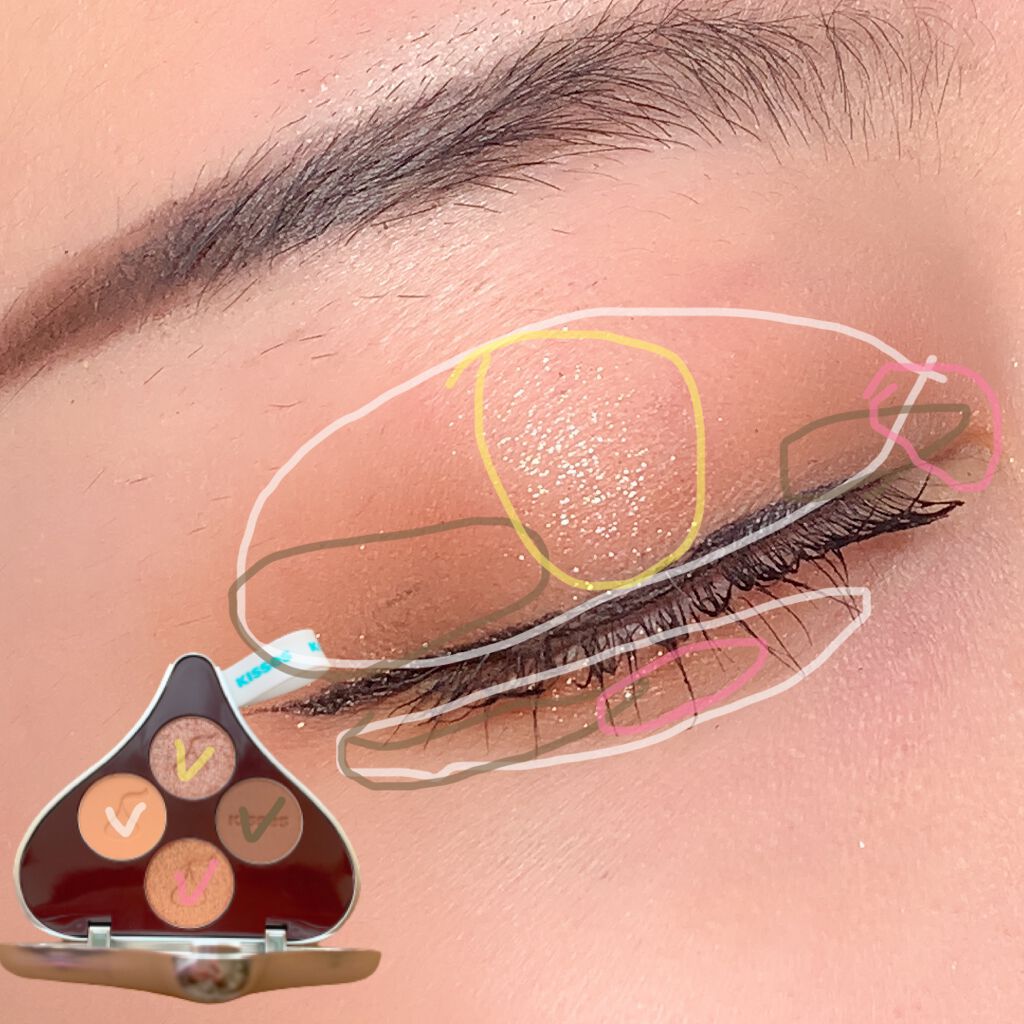 キスチョコレート プレイカラーアイズ/ETUDE/アイシャドウパレットを使ったクチコミ(3枚目)