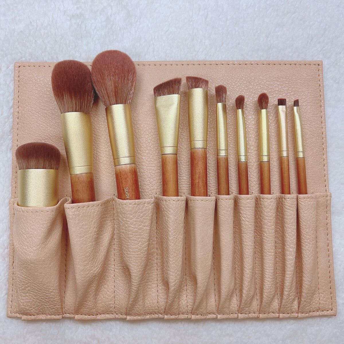 SIXPLUS X MARILYN 10本メイクアップブラシセット/SIXPLUS/メイクブラシを使ったクチコミ（2枚目）