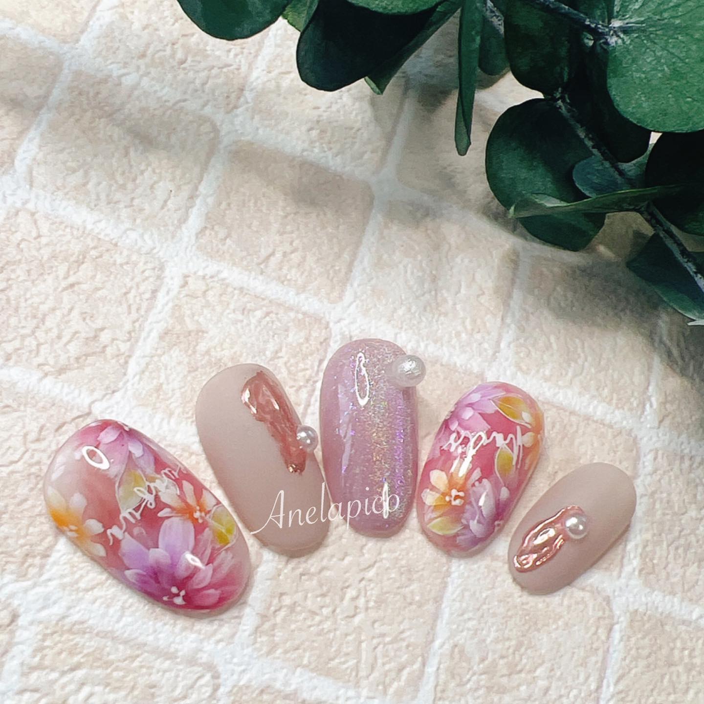 #ネイル,#純国産ジェルネイル,#ジェルネイル,#春ネイル,#桜ネイルのネイルデザイン