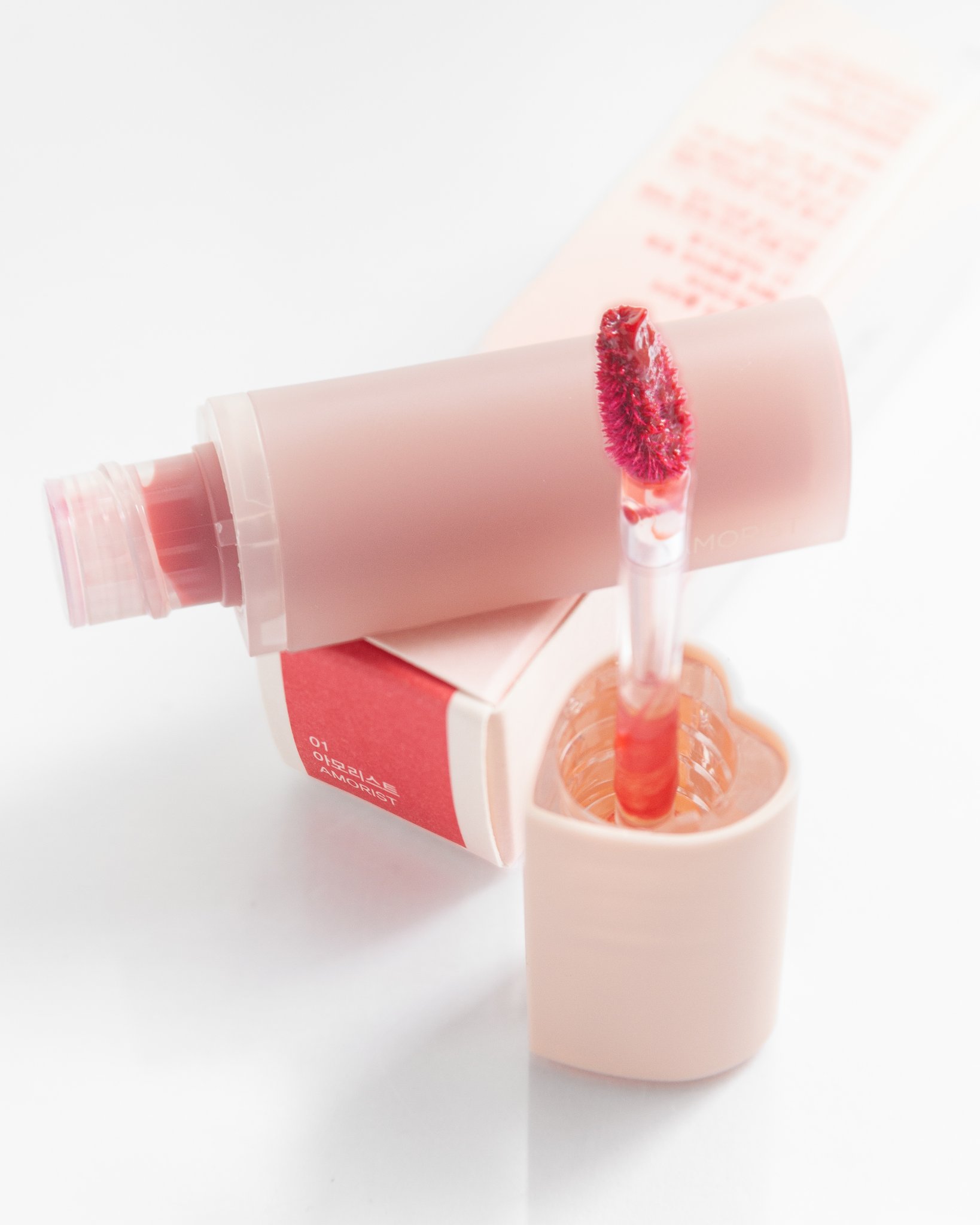 ハートクラッシュ ベアグレイズティント 01 アモリスト(AMORIST)/HOLIKA HOLIKA/リップティントを使ったクチコミ（3枚目）