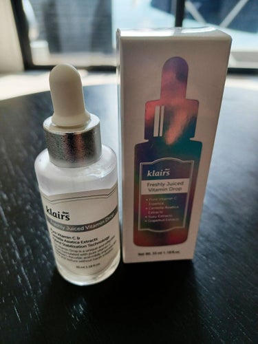 -- Klairs Freshly Juiced Vitamin Drop --

スキンケアに気軽にビタミンＣをとり入れたくて、購入しました。
ピュアビタミンＣ配合でコスパ良し。
つけると、ジュワっと