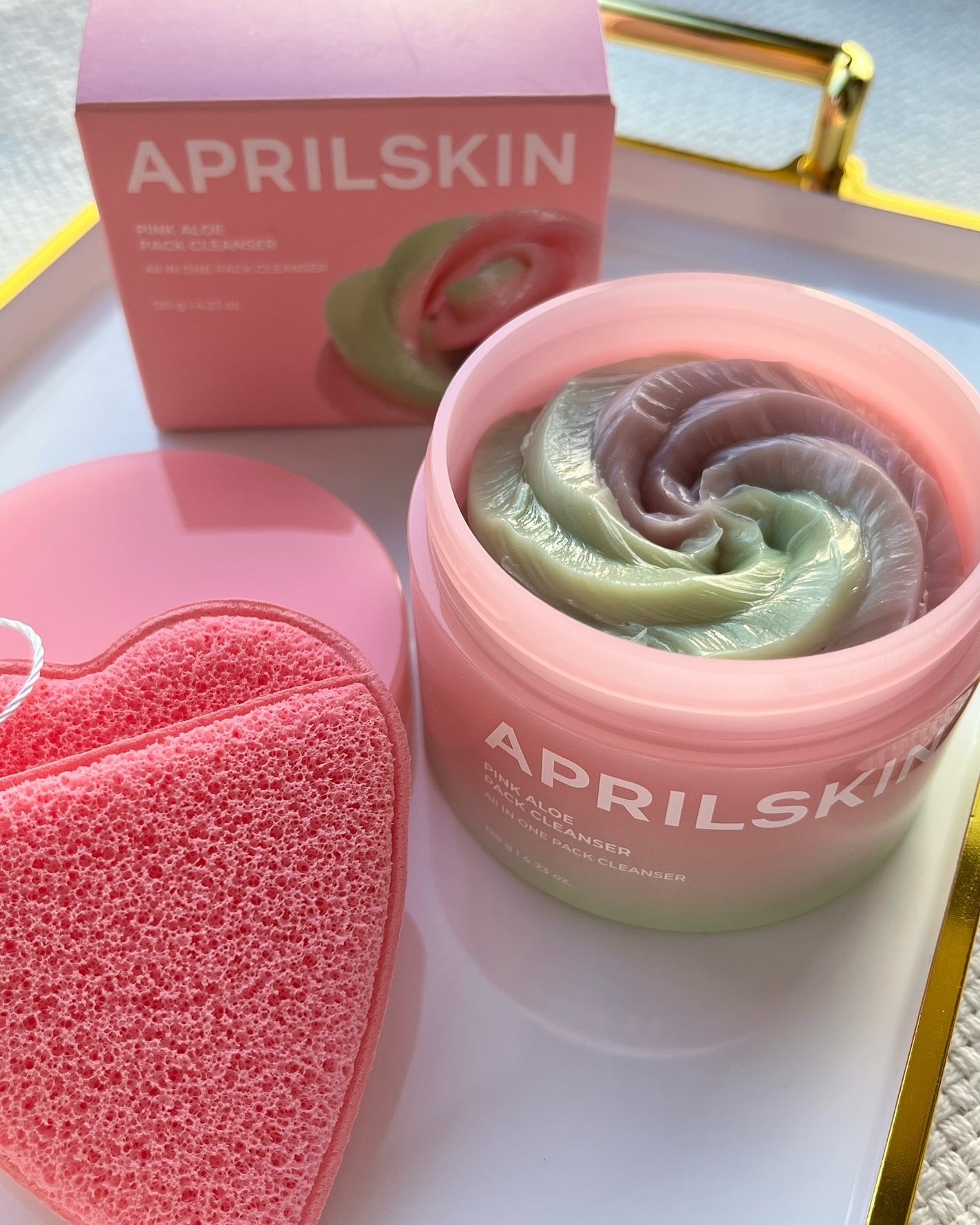 ハートクレンジングパフ/APRILSKIN/その他スキンケアグッズを使ったクチコミ(1枚目)