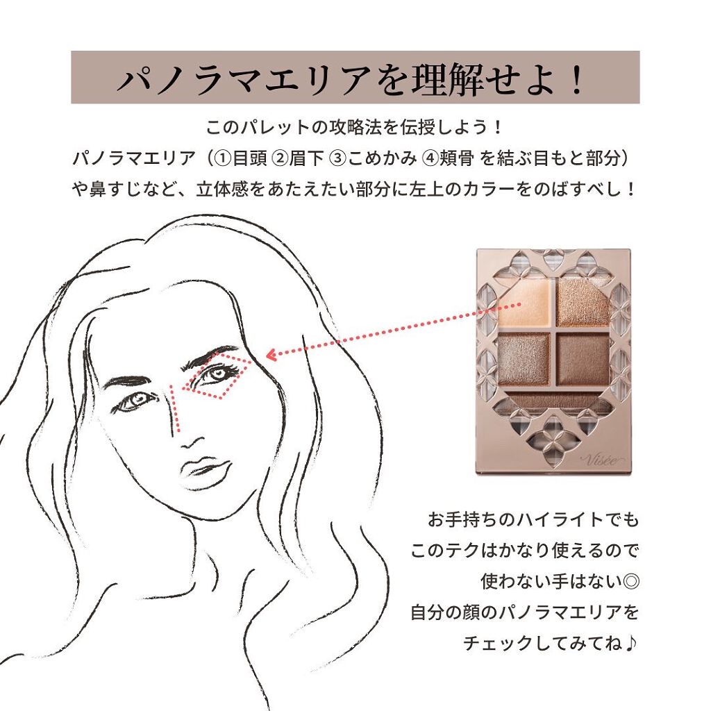 パノラマデザイン アイパレット/Visée/アイシャドウパレットを使ったクチコミ(3枚目)