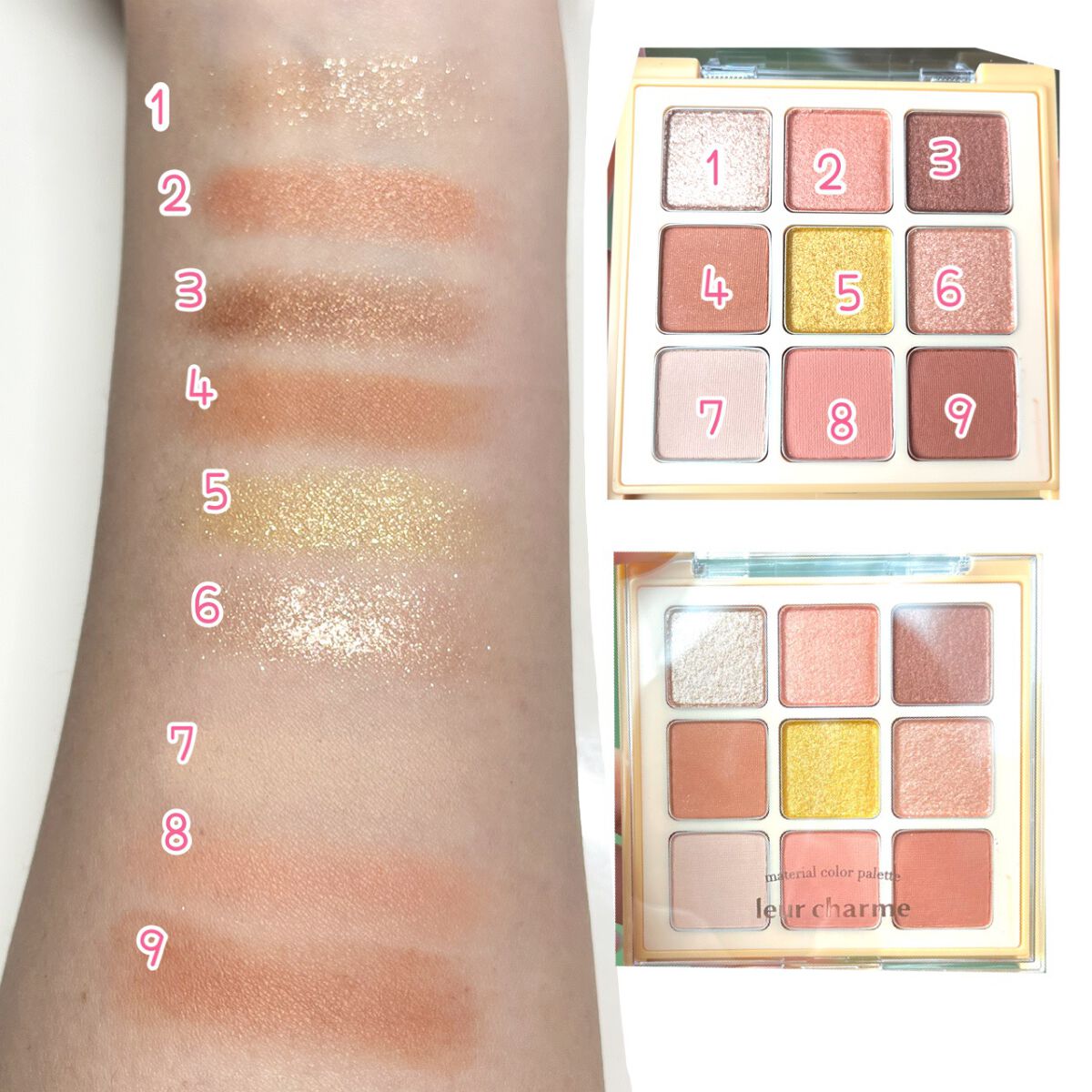 マテリアルカラーパレット/leur charme/アイシャドウパレットを使ったクチコミ(2枚目)