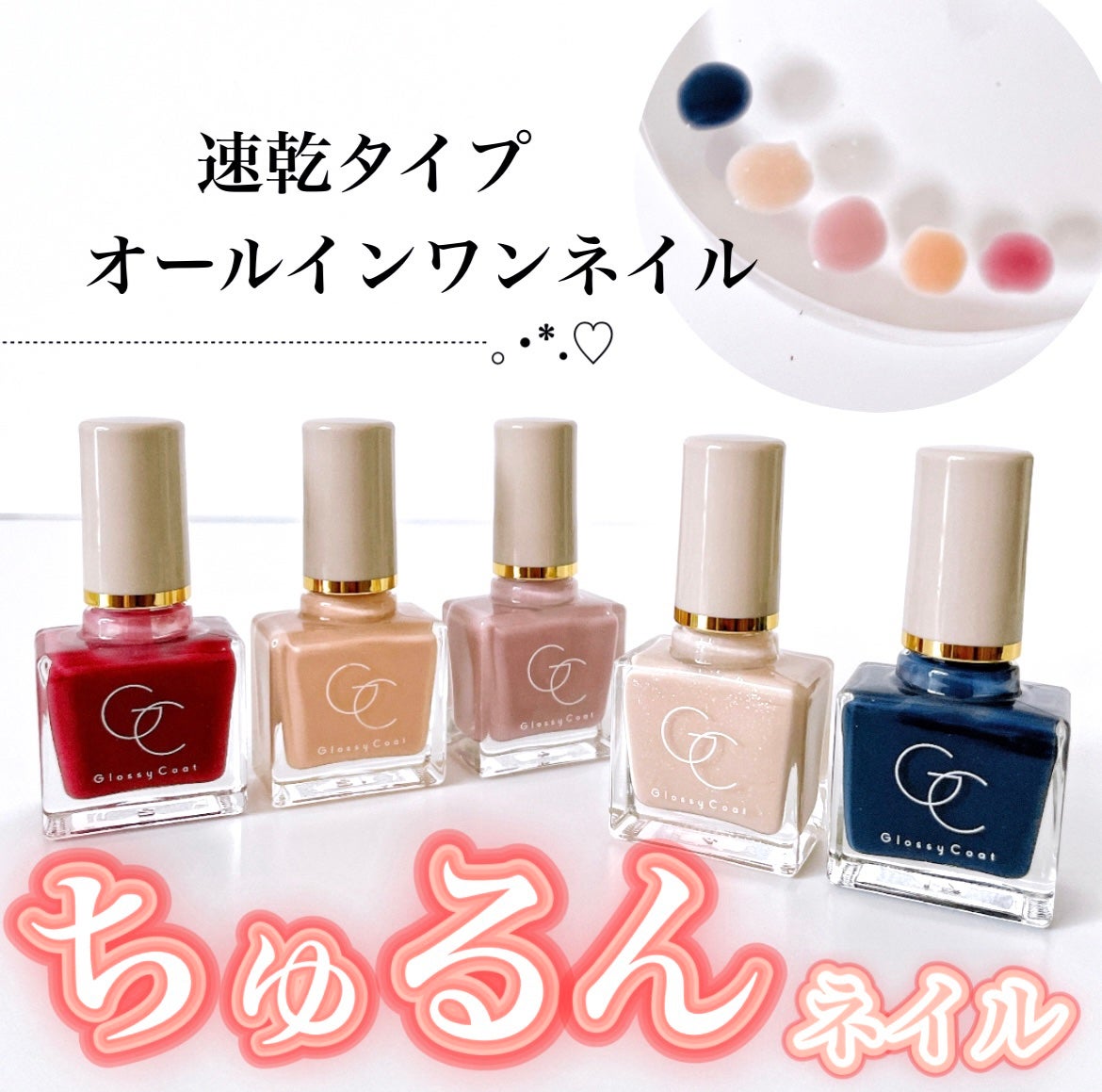 グロッシーコート/スキューズミー/オールインワンネイルを使ったクチコミ(1枚目)