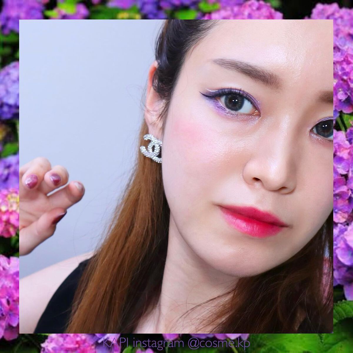 KAPI on LIPS 「\メインコスメはURGLAM/単色アイシャドウで紫陽花メイク💠..」(5枚目)