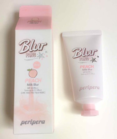 peripera
Blur Pang Peach Milk Blur 

コントロールカラーとして購入しましたが、これ1本でOKなくらい肌がワントーン明るくなるので、休日はもっぱらBlur Pangのみ