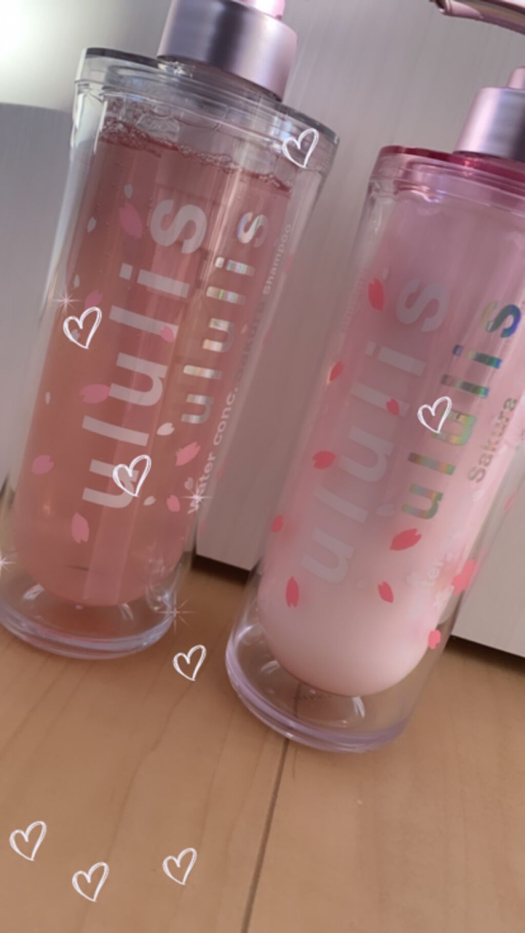 ウォーターコンク モイスト シャンプー（桜ver.)/ヘアトリートメント(桜ver.)/ululis/市販シャンプーを使ったクチコミ（1枚目）