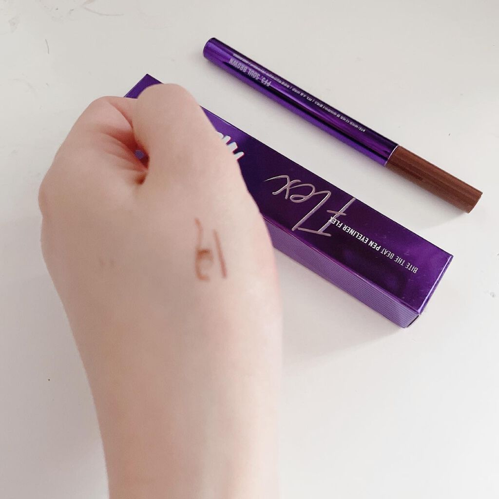 バイト ザ ビート ペン アイライナー フレックス PF3. ソウルブラウン/MERZY/リキッドアイライナーを使ったクチコミ（2枚目）