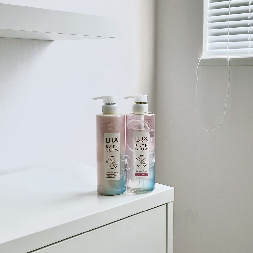 バスグロウ リペア&シャイン シャンプー／トリートメント/LUX/シャンプー・コンディショナーを使ったクチコミ（1枚目）