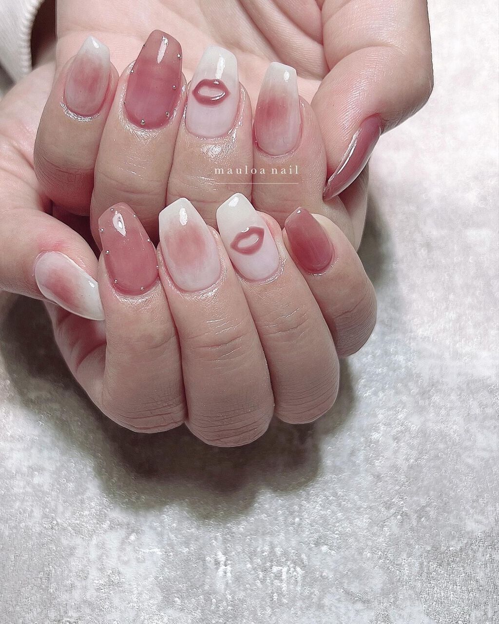 mauloa_nail on LIPS 「・持ち込み画像🌼リップ型ネイル💋ありがとうございましたっ😆❤️..」(1枚目)