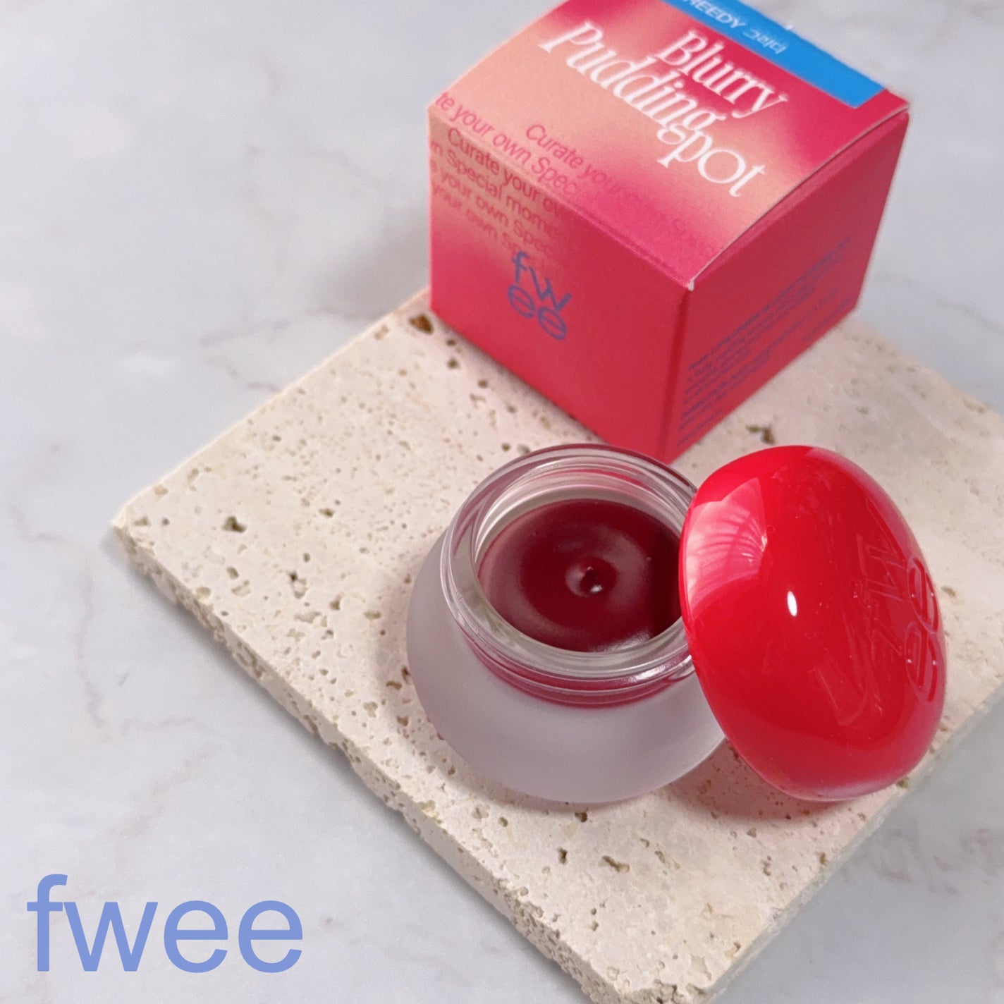 リップアンドチーク ブラーリープリンポット/fwee/口紅を使ったクチコミ(1枚目)