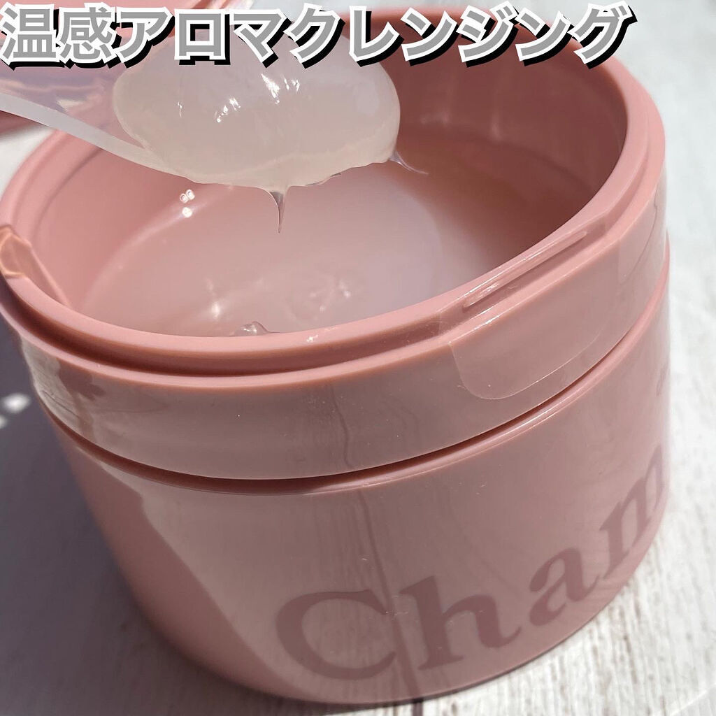 温感アロマクレンジング🌸

【Cham ホットクレンジングバーム】

　90g

肌が整うことで、毎日がうるおう✨
朝は洗顔として、夜はクレンジングとして使えるクレンジングバーム


ポイント

🔸ダブル洗顔不要
🔸まつエクOK
🔸