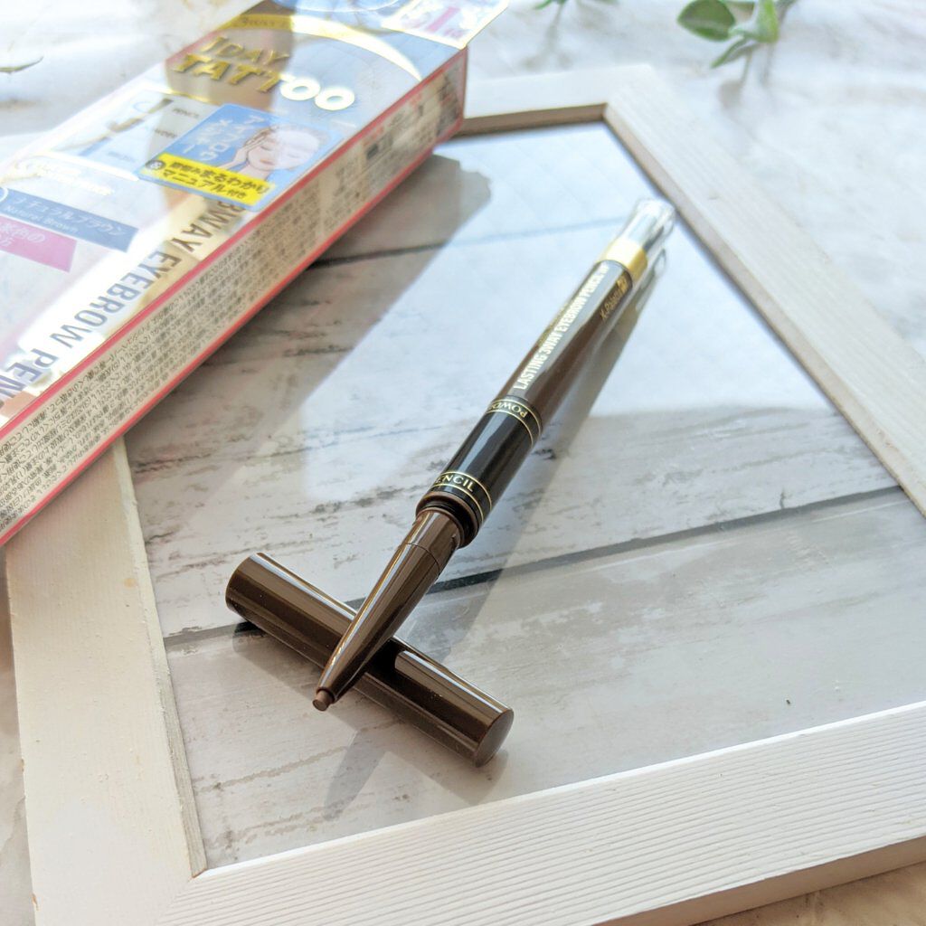 ラスティングスリーウェイアイブロウペンシルWP 02 ナチュラルブラウン/K-パレット/アイブロウペンシルを使ったクチコミ（1枚目）