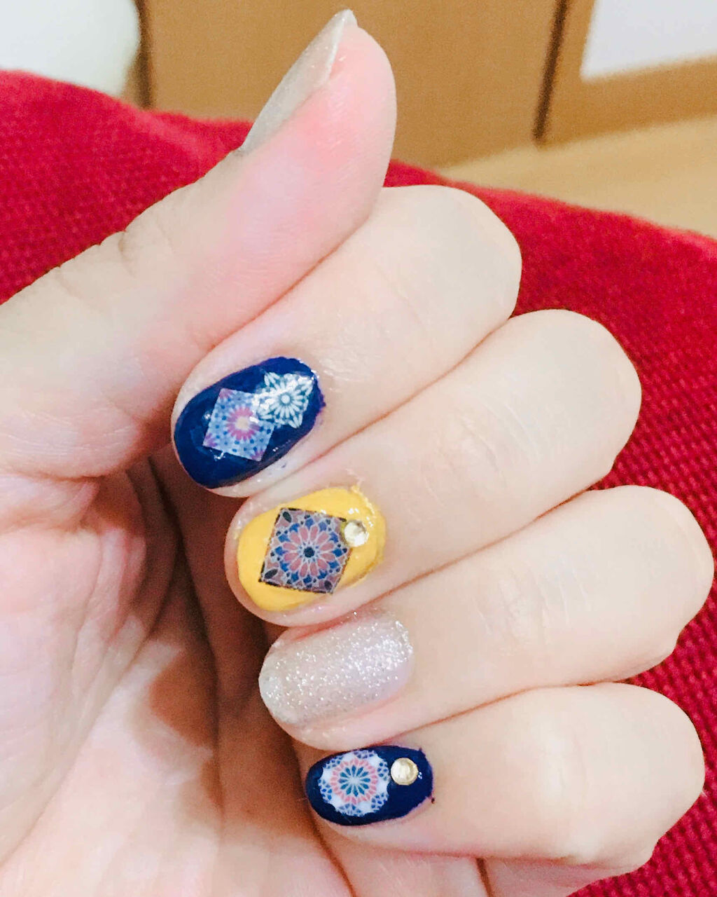 ネイルシール/セリア/ネイルシールを使ったクチコミ（1枚目）