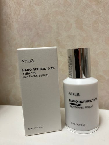 Anua
NANO RETINOL™ 0.3%

毛穴美容液です☆
使用方法の通り最初は1日おきに使って1週間経ちました。
毛穴、シミ、たるみに効果ありの美容液ですが1週間で毛穴開きが少し小さくなった気