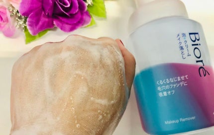 泡クリームメイク落とし/ビオレ/クレンジングクリームを使ったクチコミ(6枚目)