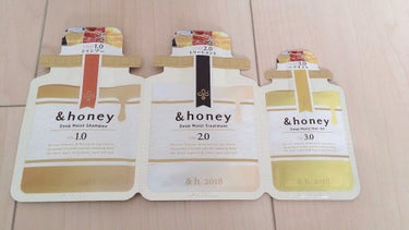 ディープモイスト シャンプー1.0／ヘアトリートメント2.0/&honey/シャンプー・コンディショナーを使ったクチコミ（1枚目）