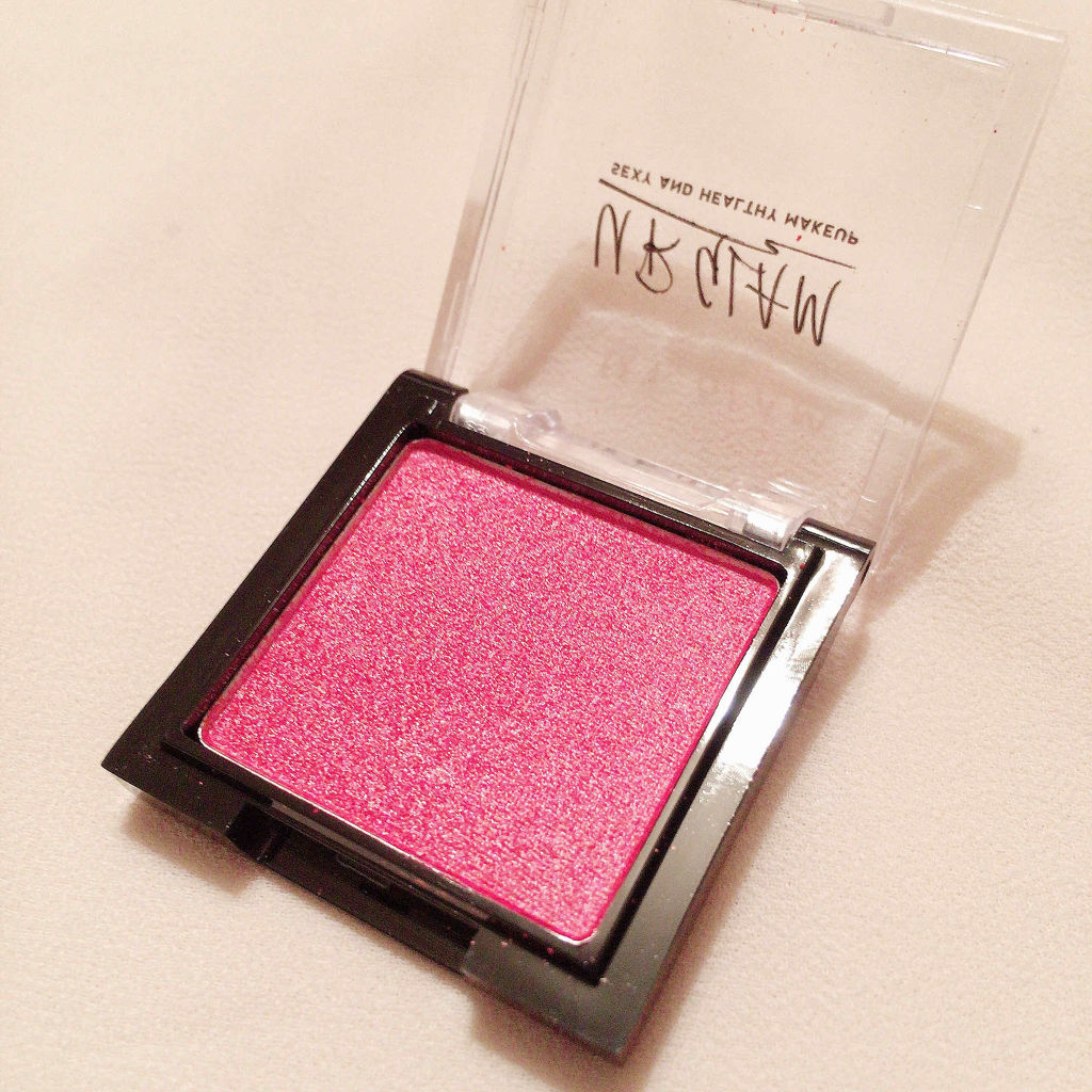 UR GLAM　POWDER EYESHADOW チェリーピンク〈パールラメ〉/U R GLAM/単色アイシャドウを使ったクチコミ（2枚目）