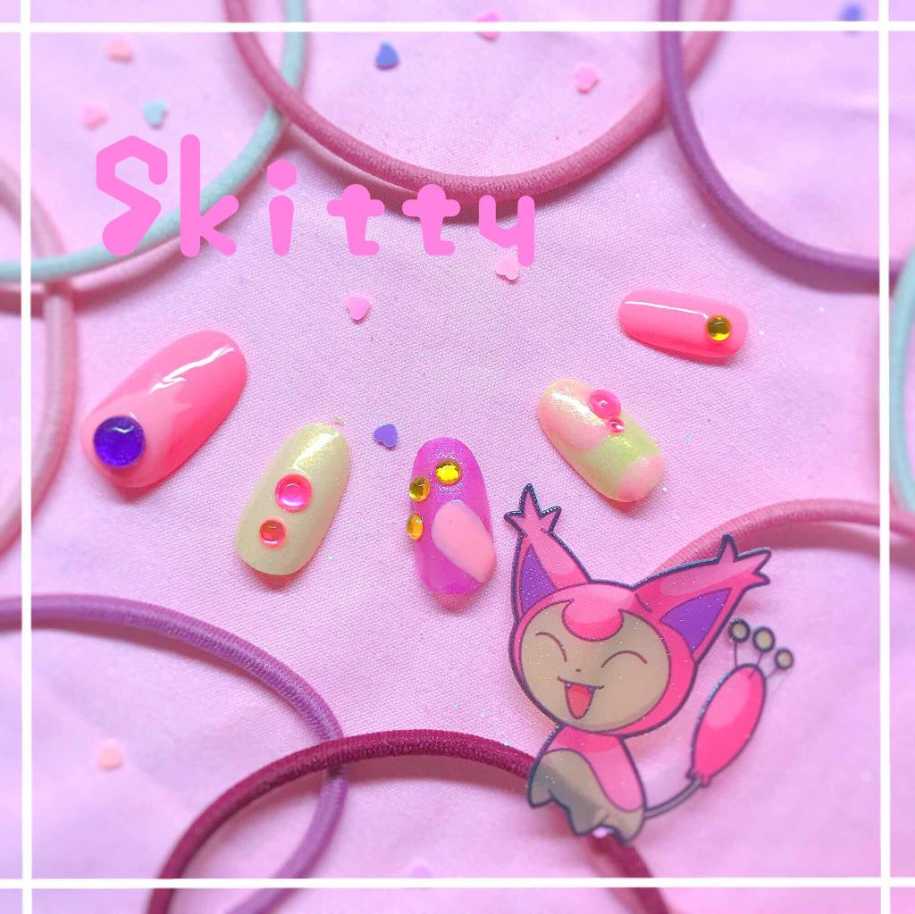 Pa Nail Collective Daiso セリアのマニキュアを使った口コミ 手作りネイル紹介 ポケモンネイル第2弾 By Hato 混合肌 Lips