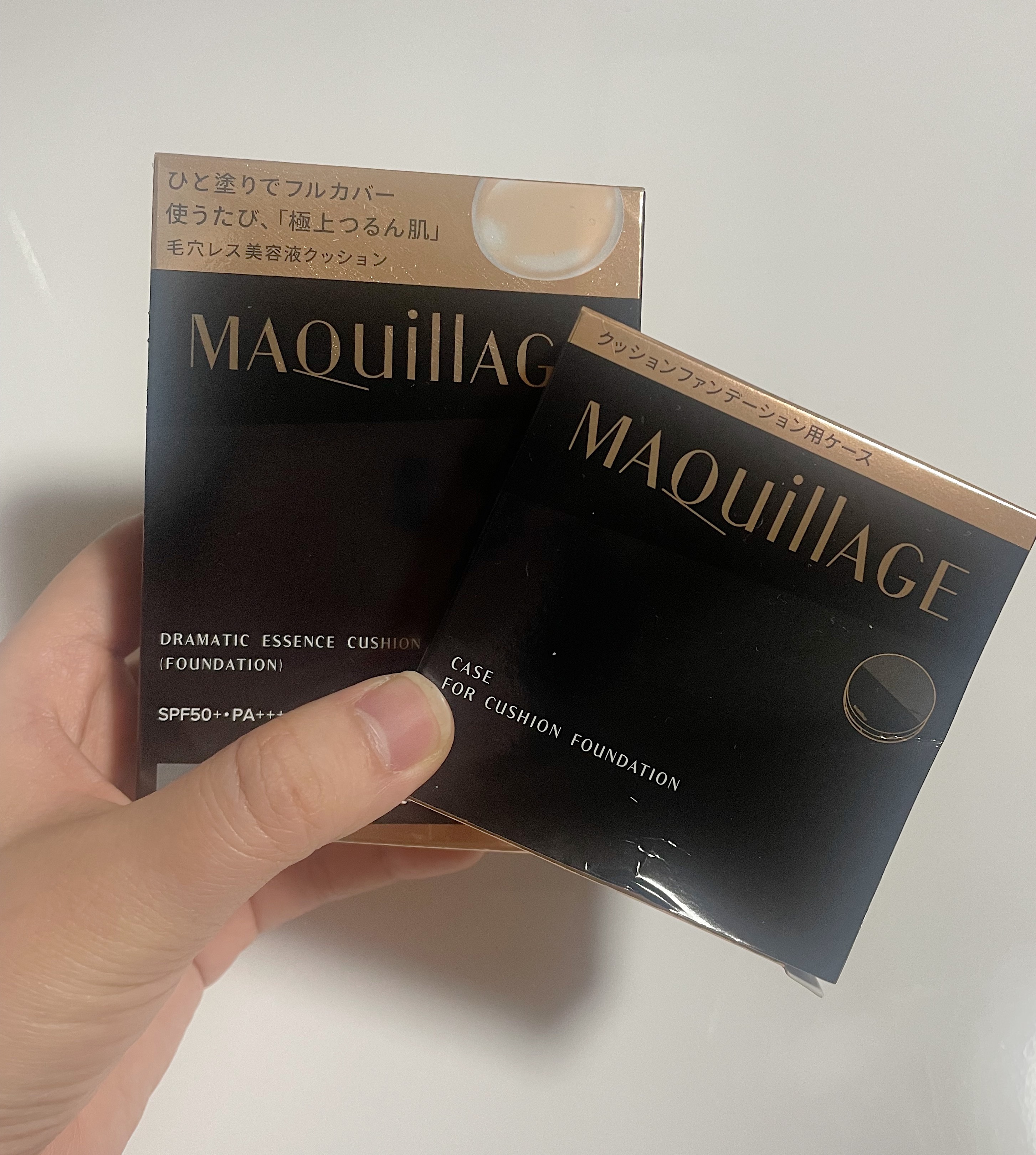 ドラマティックエッセンスクッション グロウ/マキアージュ/クッションファンデーションを使ったクチコミ（1枚目）