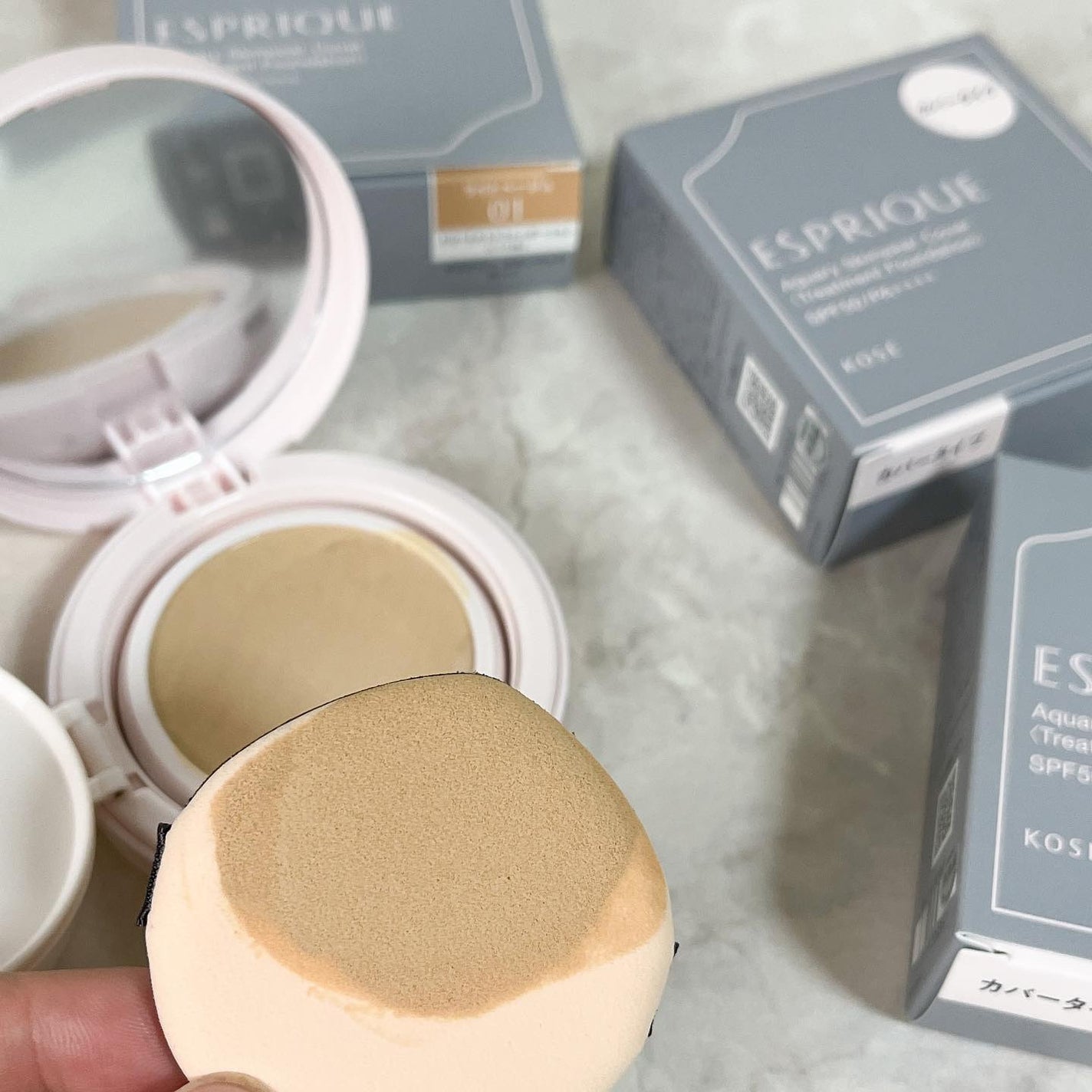 アクアリースキンウェア/ESPRIQUE/クッションファンデーションを使ったクチコミ(5枚目)