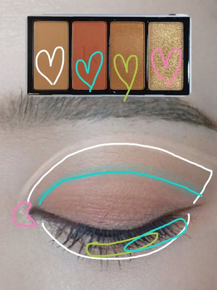 ジャストアイパレット/Laka/アイシャドウパレットを使ったクチコミ(4枚目)
