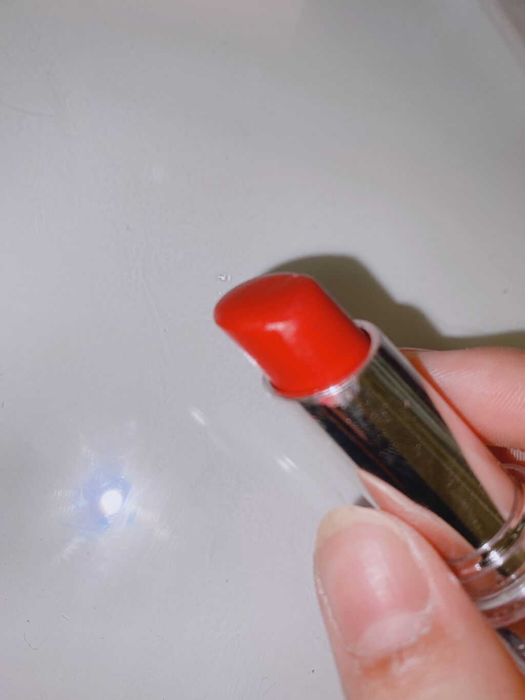 ラスティンググロスリップ/CEZANNE/口紅を使ったクチコミ(4枚目)