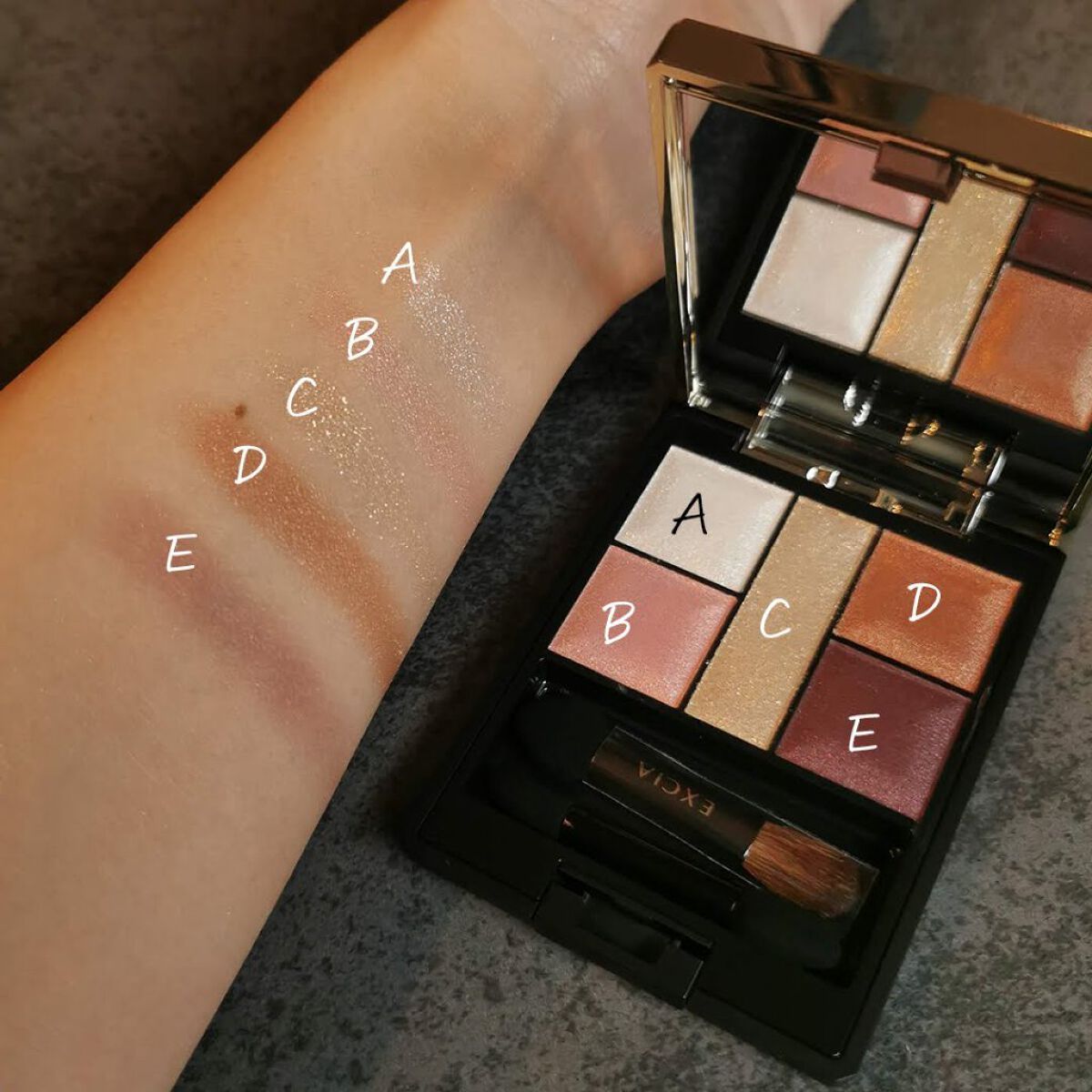 エクシア アイカラー カンテット/ALBION/アイシャドウパレットを使ったクチコミ（3枚目）