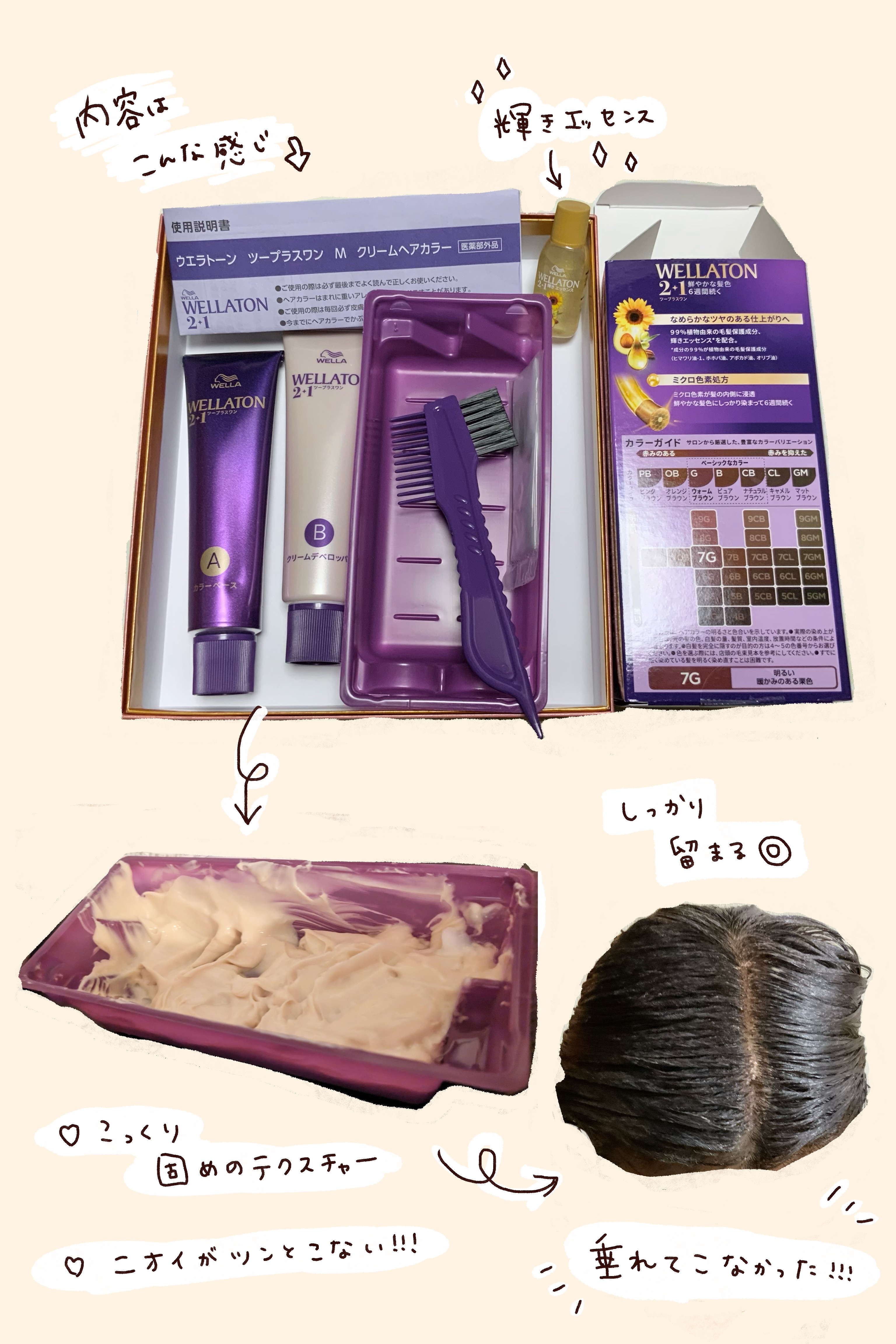 ウエラトーン ツープラスワン クリームタイプ/ウエラ/ヘアカラーを使ったクチコミ（3枚目）