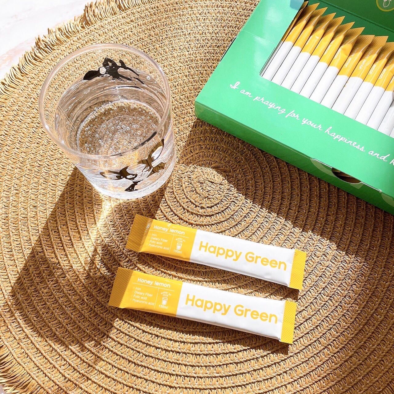 グリーン ファイバー ハニーレモン/Happy Green/ドリンクを使ったクチコミ(3枚目)