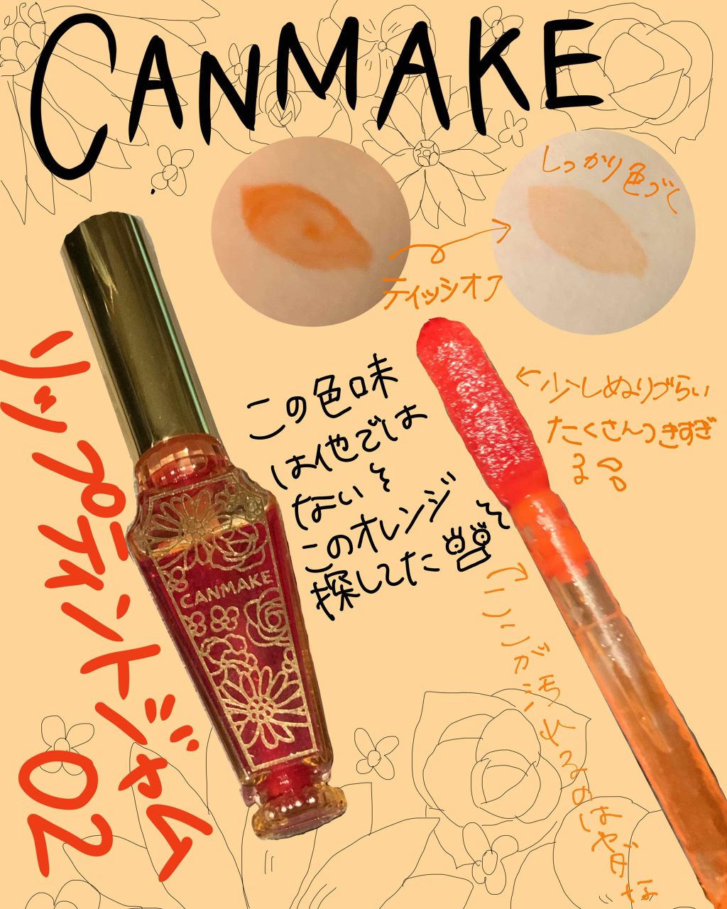 リップティントジャム/キャンメイク/リップグロスを使ったクチコミ(1枚目)